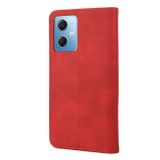 Peňaženkové kožené puzdro SPLICING na Xiaomi Redmi Note 12 5G – Červená