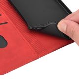 Peňaženkové kožené puzdro SPLICING na Xiaomi Redmi Note 12 5G – Červená