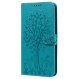 Peňaženkové kožené puzdro TREE &amp; DEER na Samsung Galaxy A34 5G – Modrá