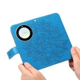 Peňaženkové kožené puzdro 7-petals na Honor Magic5 Lite - Modrá