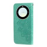 Peňaženkové kožené puzdro 7-petals na Honor Magic5 Lite - Zelená
