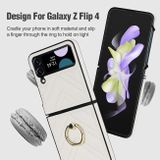 Ring Holder kryt V-shaped na Samsung Galaxy Z Flip4 - Biela