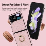 Ring Holder kryt V-shaped na Samsung Galaxy Z Flip4 - Ružová