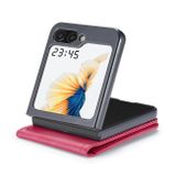 Peňaženkové kožené puzdro LC.IMRRKR Calf na Samsung Galaxy Z Flip 5 - Červená