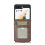 Peňaženkové kožené puzdro LC.IMRRKR Calf na Samsung Galaxy Z Flip 5 - Kávová