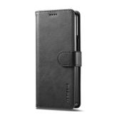 Peňaženkové kožené puzdro LC.IMEEKE Calf na Samsung Galaxy Z Fold5 - Čierna