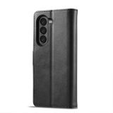 Peňaženkové kožené puzdro LC.IMEEKE Calf na Samsung Galaxy Z Fold5 - Čierna