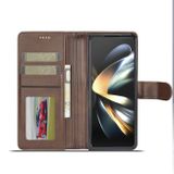 Peňaženkové kožené puzdro LC.IMEEKE Calf na Samsung Galaxy Z Fold5 - Tmavohnedá