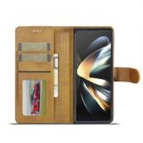 Peňaženkové kožené puzdro LC.IMEEKE Calf na Samsung Galaxy Z Fold5 - Svetlohnedá
