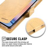 Peňaženkové kožené puzdro GOOSPERY na Samsung Galaxy A34 5G – Zlatá