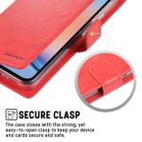 Peňaženkové kožené puzdro GOOSPERY na Samsung Galaxy A34 5G – Červená