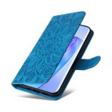 Peňaženkové kožené puzdro Sunflower na Honor Magic5 Lite - Modrá
