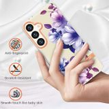 Gumený kryt Flowers na Samsung Galaxy S24 Plus 5G - Purple Begonia