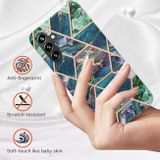 Gumený kryt ELECTROPLATING na Samsung Galaxy A34 5G - Modrozelená