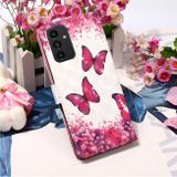 Peňaženkové 3D puzdro PAINTING na Samsung Galaxy A34 5G - Ružový motýľ