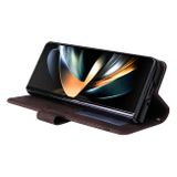 Peňaženkové kožené puzdro Life Tree na Samsung Galaxy Z Fold4 - Hnedá