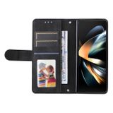 Peňaženkové kožené puzdro Life Tree na Samsung Galaxy Z Fold4 - Čierna