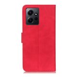 Peňaženkové kožené puzdro KHAZNEH Retro na Xiaomi Redmi Note 12 4G - Červená