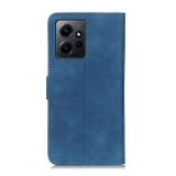 Peňaženkové kožené puzdro KHAZNEH Retro na Xiaomi Redmi Note 12 4G - Modrá