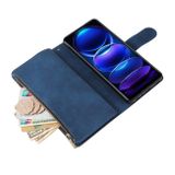 Multifunkčné peňaženkové puzdro na váš Xiaomi Redmi Note 12 5G - Modrá