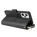 Multifunkčné peňaženkové puzdro ZIPPER na váš Xiaomi Redmi Note 12 5G - Čierna