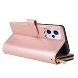 Peňaženkové kožené puzdro Wallet Bag na Xiaomi Redmi Note 12 Pro 5G – Rose Gold