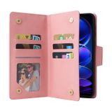 Multifunkčné peňaženkové puzdro BUCKLE na váš Xiaomi Redmi Note 12 5G - Ružovozlatá