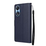 Peňaženkové kožené puzdro Card Slots na Oppo A58 5G - Námornícka modrá