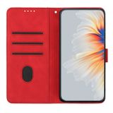 Peňaženkové kožené puzdro PATTERN na Xiaomi Redmi Note 12 5G – Červená