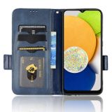 Peňaženkové kožené puzdro SYMMETRICAL na Samsung Galaxy A03 – Modrá