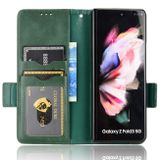 Peňaženkové kožené puzdro Triangle na Samsung Galaxy Z Fold4 - Zelená