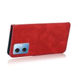 Peňaženkové kožené puzdro DUAL-COLOR na Xiaomi Redmi Note 12 5G – Červenomodrá