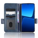 Peňaženkové kožené puzdro SYMMETRICAL na Xiaomi 13 – Modrá