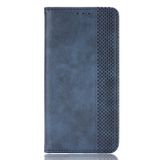 Peňaženkové kožené puzdro Retro Buckle na Honor Magic5 Pro - Modrá