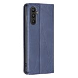 Peňaženkové kožené puzdro Prismatic na Samsung Galaxy A24 - Modrá