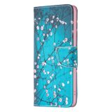 Peňaženkové kožené puzdro Drawing na Samsung Galaxy A24 - Plum Blossom