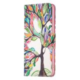 Peňaženkové kožené puzdro Drawing na Samsung Galaxy A24 - Tree Life