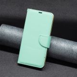 Peňaženkové kožené puzdro Pure Color na Xiaomi Redmi Note 12 4G - Zelená