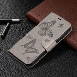Peňaženkové kožené puzdro Two Butterflies na Samsung Galaxy A24 - Šedá