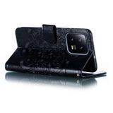 Peňaženkové kožené puzdro MANDALA na Xiaomi 13 – Čierna