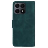 Peňaženkové kožené puzdro Pure Color na Honor X8a - Zelená