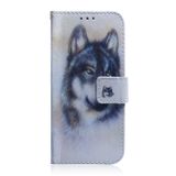 Peňaženkové kožené puzdro na Samsung Galaxy A24 - White Wolf