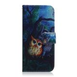 Peňaženkové kožené puzdro na Samsung Galaxy A24 - Oil Painting Owl