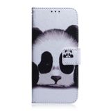 Peňaženkové kožené puzdro na Samsung Galaxy A24 - Panda