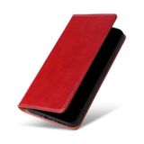 Peňaženkové kožené puzdro FIERRE SHANN na Samsung Galaxy A34 5G – Červená