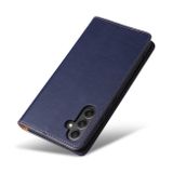 Peňaženkové kožené puzdro FIERRE SHANN na Samsung Galaxy A34 5G – Modrá