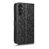 Peňaženkové kožené puzdro Honeycomb na Samsung Galaxy A24 - Čierna
