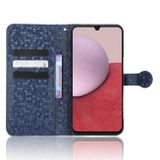 Peňaženkové kožené puzdro Honeycomb na Samsung Galaxy A24 - Modrá