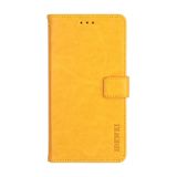 Peňaženkové kožené puzdro IDEWEI na Oppo A58 5G - Žltá