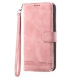 Peňaženkové kožené puzdro Dierfeng Dream na Samsung Galaxy Z Fold4 - Ružová